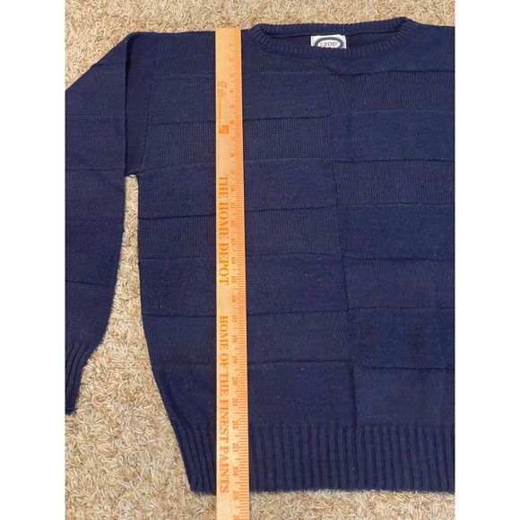 IZOD Sports Women's Crew Neck Pullover Sweater Textured Knit Navy Blue Size M - Picture 5 of 7
